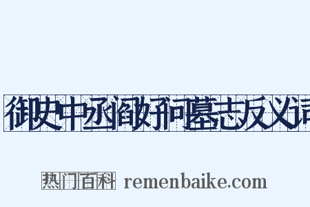 御史中丞阎好问墓志反义词是什么意思的图片